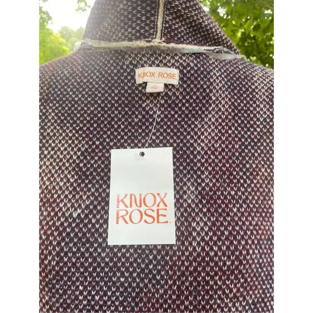 Knox Rose Women's Chunky Knit Western Shawl Drape Open Front Sweater Size 4X NWT